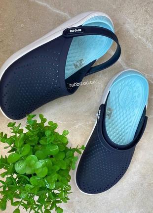 Крокс лайтрайд клог сині crocs literide clog navy/almost white4 фото