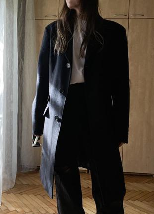 Классное, стильное, качественное шерстяное мужское пальто h&amp;m, размер l2 фото