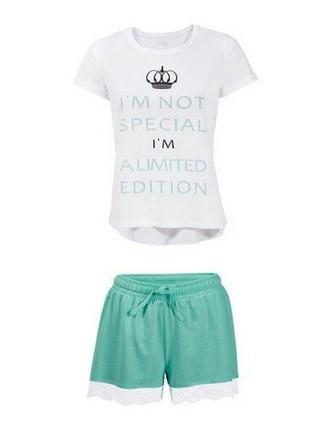 Літній комплект, жіноча піжама домашній костюм esmara футболка шорти