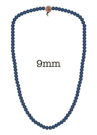 Wood fellas красивое деревянное ожерелье делюкс синего цвета в джутовой сумочке германия