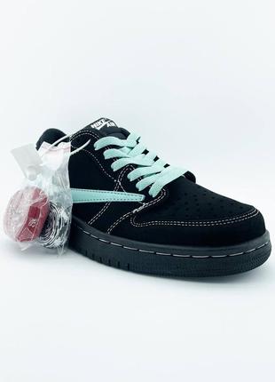 Кроссовки мужские jordan 1 low travis scott's x tiffany7 фото
