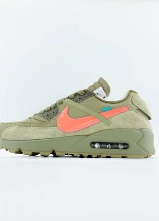 Кросівки чоловічі off white nike air max 90 "desert ore"