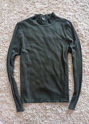 Женский гольф, водолазка в рубчик