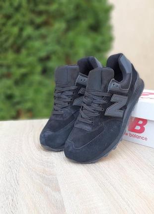 Чоловічі кросівки new balance 574 black чорного кольору