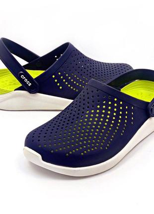 Крокс лайтрайд нави цитрус crocs literide clog navy citrus9 фото