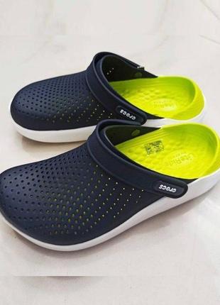 Крокс лайтрайд нави цитрус crocs literide clog navy citrus1 фото