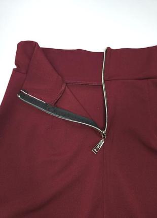 Женская бардовая юбка размер 42-444 фото