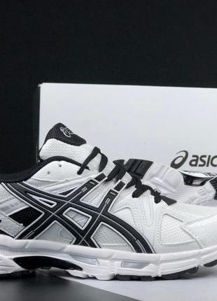 Женские кроссовки asics gel-kahana 8 white black белого с черными цветами1 фото