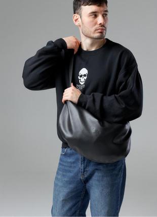 Мужская сумка hobo bag-glove черная1 фото