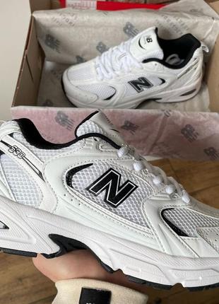 Женские кроссовки new balance 530 white black premium