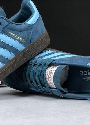 Чоловічі кросівки adidas spezial blue синього з блакитним кольорів5 фото