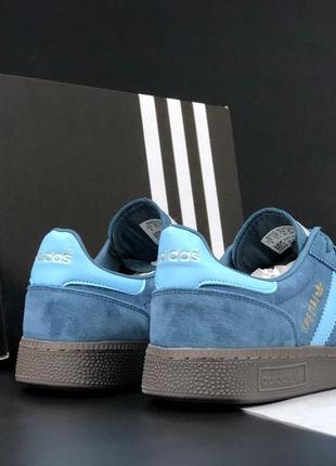 Чоловічі кросівки adidas spezial blue синього з блакитним кольорів4 фото