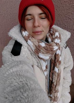 Шарф из ализе пуффи