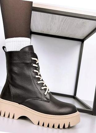 Хіт 🔥! крутезні ❄️ шкіряні черевики 1680 грн