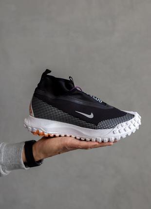 Чоловічі непромокаючі кросівки nike air bound black and gold blue eyes чорні3 фото