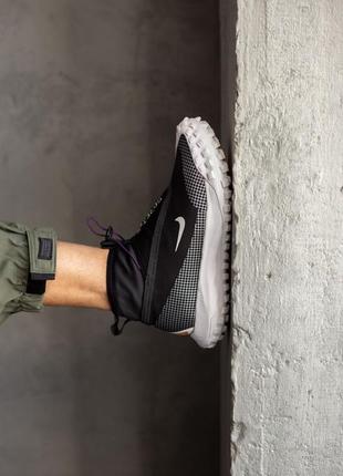 Чоловічі непромокаючі кросівки nike air bound black and gold blue eyes чорні7 фото