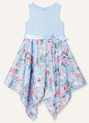 Платье с единорогами monsoon (без пояса)