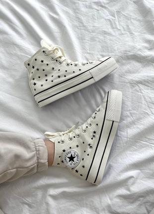 Кеди жіночі бежеві (молочні) converse