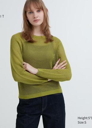 Вязаный свитер uniqlo из 3d-сетки1 фото