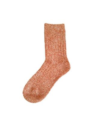 Женские шерстяные носки зимние высокие без резинки корона 37-41р. кирпичный3 фото