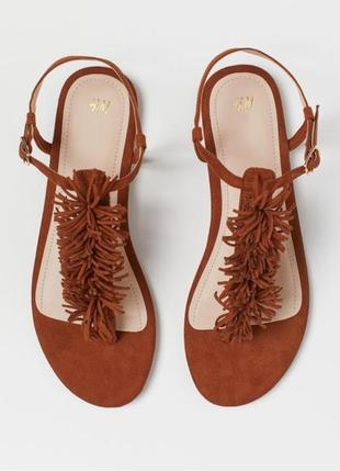 Шлепанцы с бахрамой h&m p 40