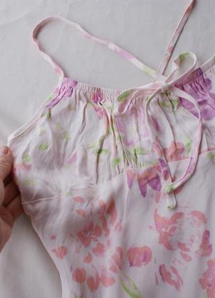 Брендова ідеальна шовковиста струмуюча сукня міді квітковий принт від zara3 фото