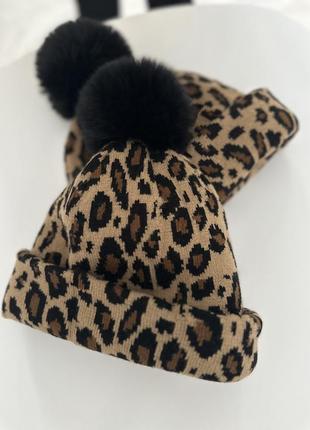 Леопардова шапка1 фото