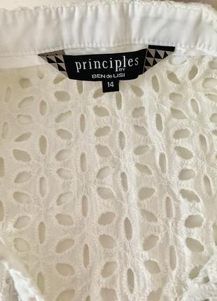 Брендовий білосніжна блузка сорочка з вишивкою2 фото