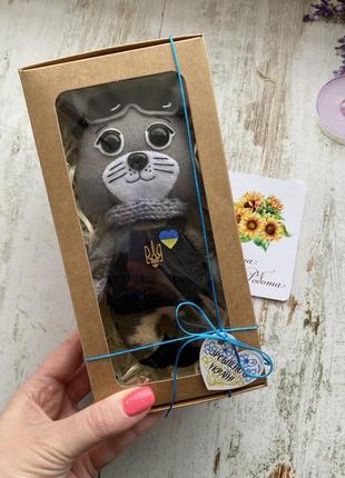 Котик зсу - патріотичний сувенір ручної роботи/ подарунки для дітей4 фото