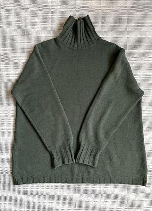 Овесайз светр з вовни меріноса, кофта з горлом marks and spencer2 фото