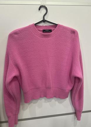 Укорочений рожевий светр
