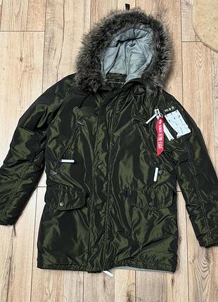 Парка alpha industries r n3b dark green parka s