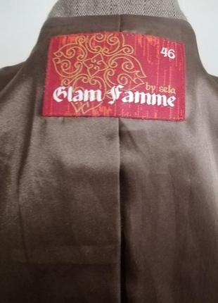 Стильный пиджак,серо-коричневого цвета 46 размер.4 фото