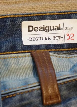 Оригинальные комбинированные фирменные джинсы desigual regular fit испания 32/34 р.5 фото