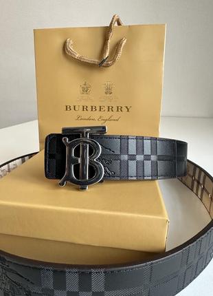 Ремень burberry lux черного цвета3 фото