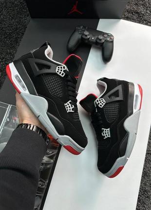 Чоловічі кросівки nike air jordan 4 retro bred