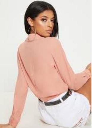Розова нюдова блуза missguided3 фото