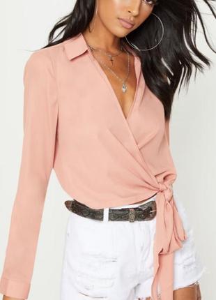 Розова нюдова блуза missguided2 фото