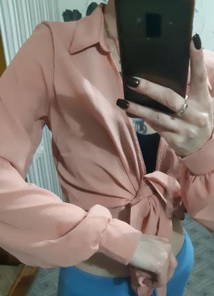 Розова нюдова блуза missguided4 фото