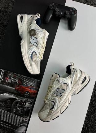 Чоловічі кросівки new balance 530 / нью беленс / демісезонні / весняні, літні, осінні / взуття / шкіра, сітка / білі, чорні, бежеві, сірі