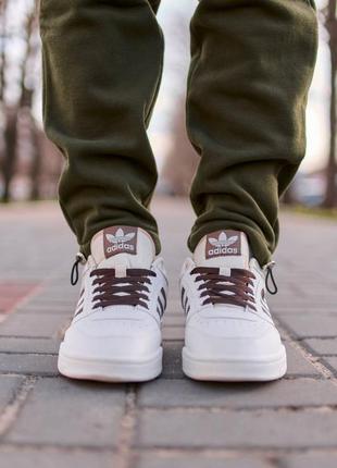 Чоловічі кросівки adidas drop step low white brown4 фото