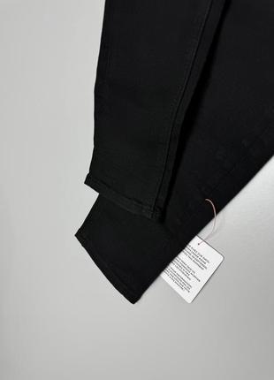 Asos стрейчевые узкие джинсы в глубоком черном цвете.2 фото