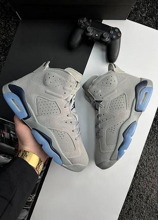 Кроссовки nike air jordan retro 6 gray sky