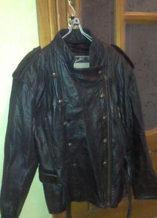 Кожанная куртка косуха супермягкая кожа италия качество3 фото