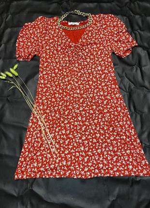 Сукня червона у квітковий принт від бренду next