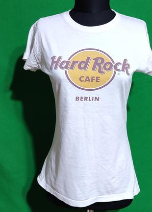 Жіноча біла футболка hard rock berlin 100% бавовна, розмір s