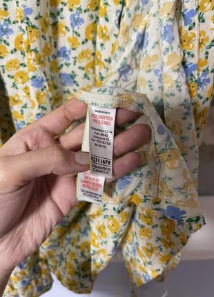 Комплект халат кимоно и ночная рубашка в цветочный принт8 фото
