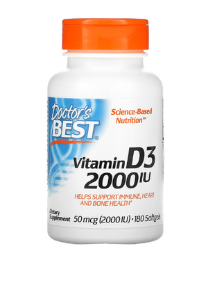 Витамин д d3 doctor's best 2000 мо 180 шт