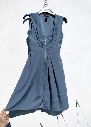 Лёгкое серо голубое платье h&m