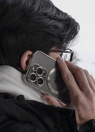 Чохол iphone metal matte case with magsafe